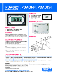 Thumbnail of document Manual - PDA6854 Panel Mounting Kit